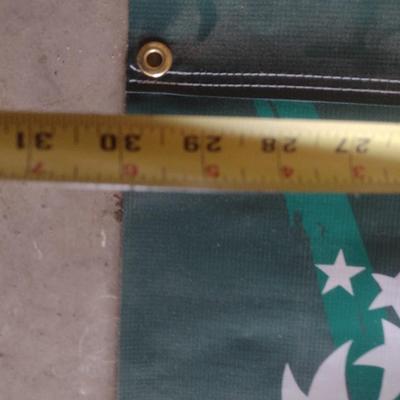 1996 Olympic Torch Relay Double Sided Outdoor Advertising Banner Asheville, NC Coca-Cola Sponsorship