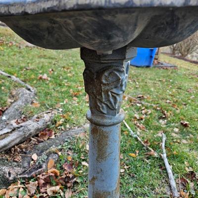 Metal Scallop Top Birdbath (BP-JS)