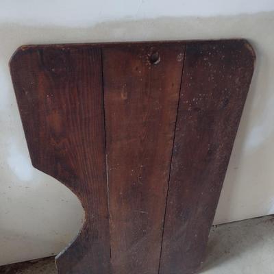 Antique Wood Slab Sewing Work Table Top