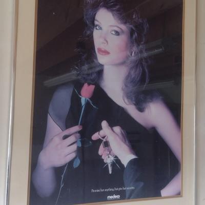 Vintage Medeco Door Lock Advertising Poster Framed