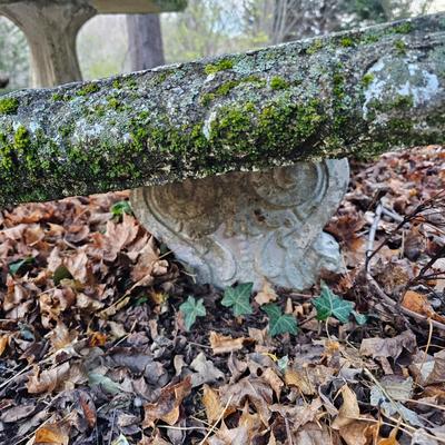 Concrete Pedestal Table & Two Benches (BP-JS)