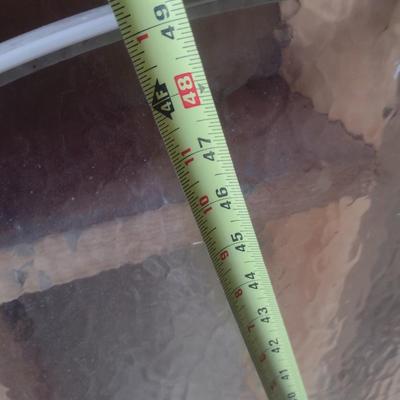 Round Metal Patio Table with Glass Top