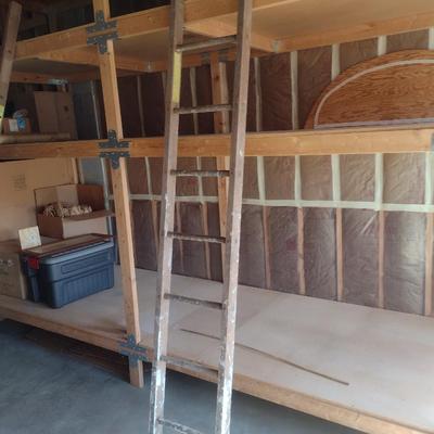 Vintage Wooden 9' Ladder Choice A