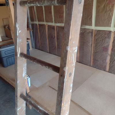 Vintage Wooden 9' Ladder Choice A