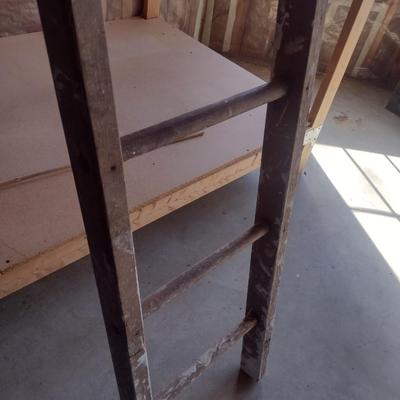 Vintage Wooden 9' Ladder Choice A