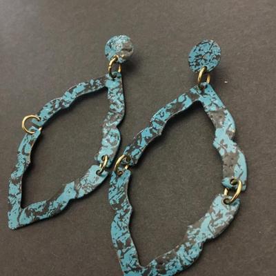 Beautiful enamel statement earrings