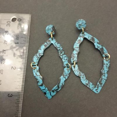 Beautiful enamel statement earrings