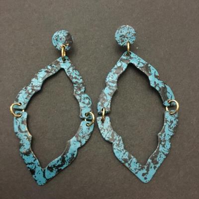 Beautiful enamel statement earrings