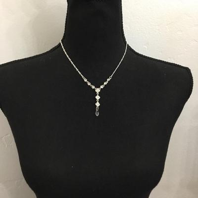 Vintage Givenchy Silver-tone crystal necklace