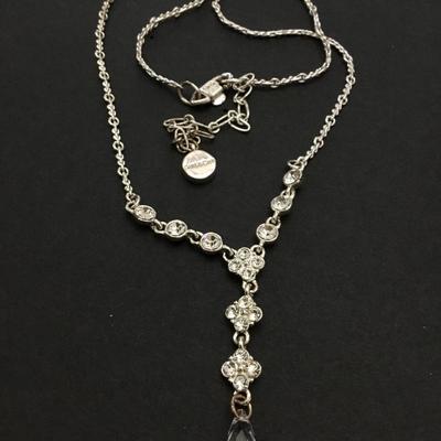 Vintage Givenchy Silver-tone crystal necklace