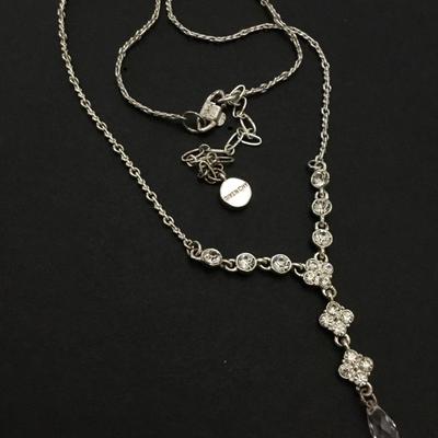 Vintage Givenchy Silver-tone crystal necklace