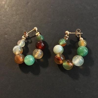 Beautiful multicolored gemstone earrings