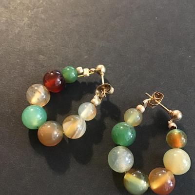 Beautiful multicolored gemstone earrings