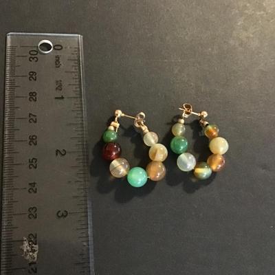 Beautiful multicolored gemstone earrings