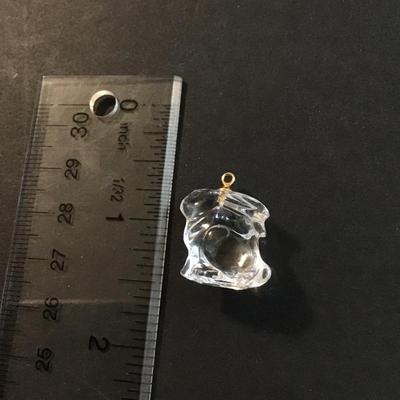 Cute glass bunny rabbit pendant