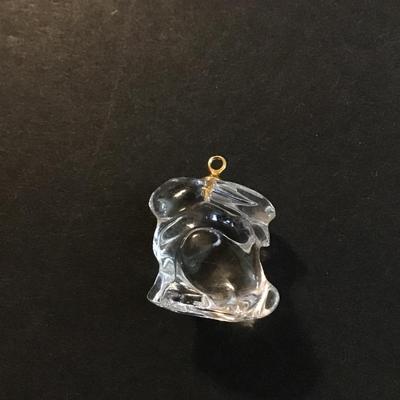 Cute glass bunny rabbit pendant