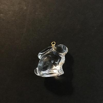 Cute glass bunny rabbit pendant