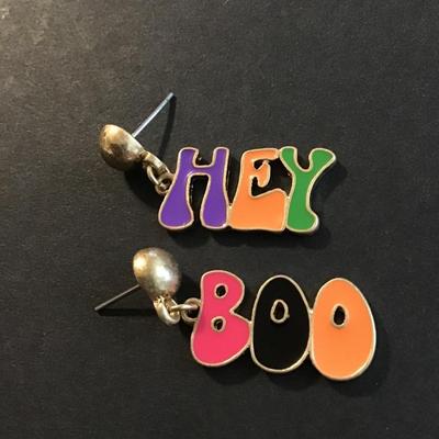 Cute multicolored enameled earrings