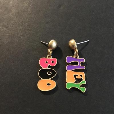 Cute multicolored enameled earrings