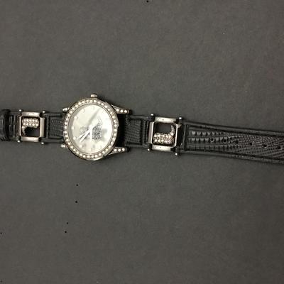 Super cute, gunmetal, gray, iridescent, rhinestone cowboy boot watch working new battery