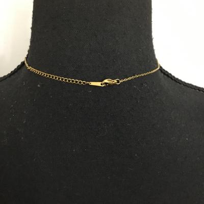 Cute stainless steel gold tone, crystal rhinestone Star bead necklace