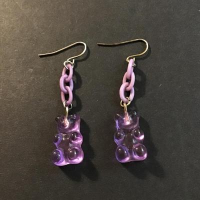 Cute gummy bear earrings lot