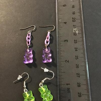 Cute gummy bear earrings lot