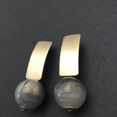 Beautiful, gold, toned, big drop earrings