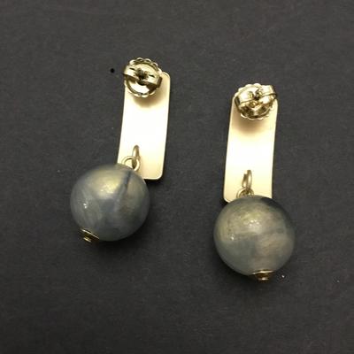 Beautiful, gold, toned, big drop earrings