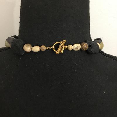 Beautiful stone bead statement, necklace