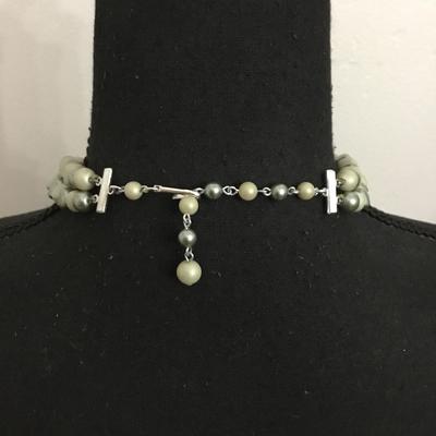 Vintage, silver toned, double strand necklace