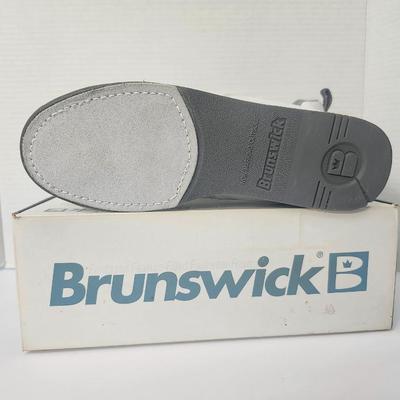 Brunswick Rebel II Men’s Bowling Shoes Size 9 White Gray Trim Original Box