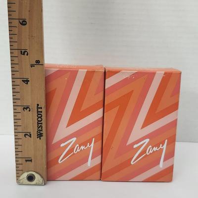 Vintage Avon ZANY Natural Spray Perfume Duo in Boxes Bold Retro Orange Design
