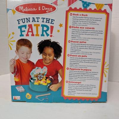 Melissa & Doug Fun At The Fair Hook A Duck Game 2022 Wooden Fishing Toy New