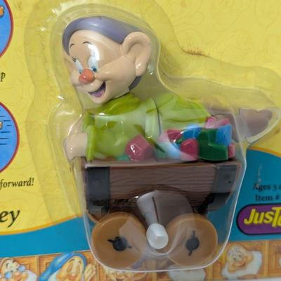 Disney Snow White and the Seven Dwarfs Dopey Wind-Ems Figure by JusToys 21023 Sealed Card