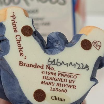 Vintage Mary's Moo Moos "Prime Choice" Figurine - Judge Cow With Box