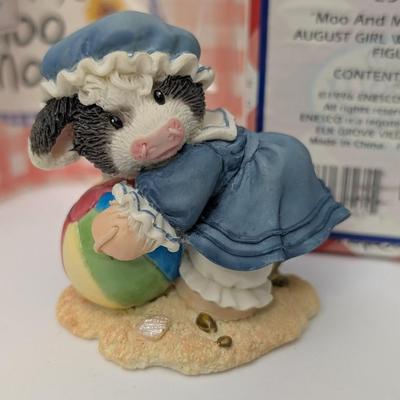 Vintage Mary's Moo Moos Figurine 1996 Enesco Moo And Me By The Sea