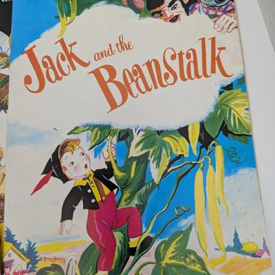 Lot Of 5 Vintage 1950s Color By Number Story Books Wizard Of Oz Jack And The Beanstalk MacDonalds Farm