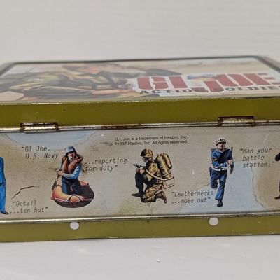 1997 Hasbro G.I. Joe Action Soldier Metal Lunch Box Vintage Army Art
