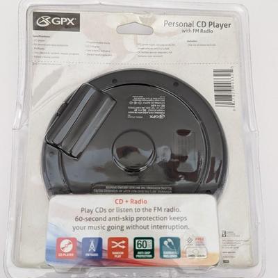 GPX Personal CD Player With FM Radio New Old Stock Anti Skip 60 Sec Portable