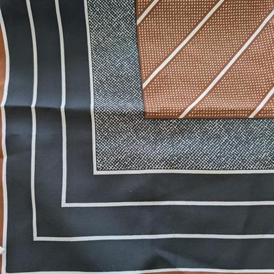 Lot of Three Brown and Black Scarves Including Anne Klein Silk and Polyester Styles