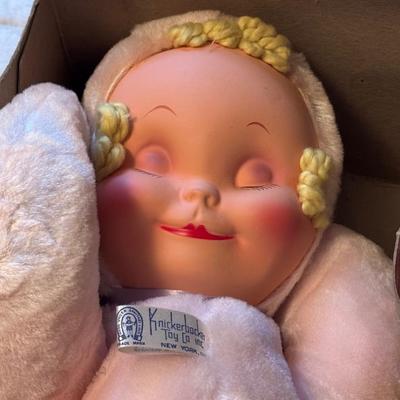 Vintage Pink Knickerbocker Plush Baby