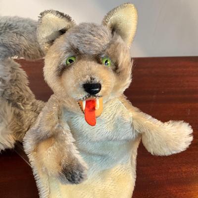 1000 Vintage Steiff Puppets-Bunny & Wolf