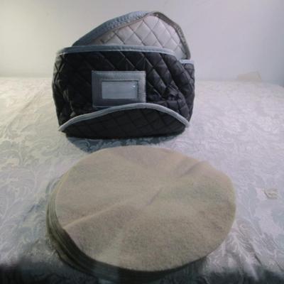 Sale Photo Thumbnail #74: Divided one has 12 spaces, round bags have 12 plate separators each (one is 8" in diameter x 6" tall, the other is 9-1/2" in diameter x 6" tall), See pictures