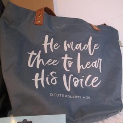 Sale Photo Thumbnail #630: Backpack looks new and is 16" tall x 12" wide x 5-1/2" deep, Time Out for Women bag is 17-1/2" wide x 13-1/2" tall, laundry bags are 24" x 32", See pictures