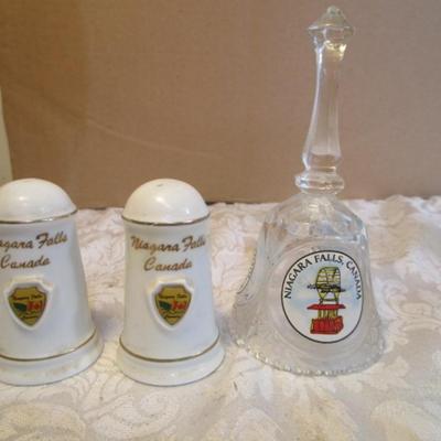 Sale Photo Thumbnail #659: Both shakers and bell are from Niagara Falls