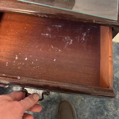 Vintage Mahogany Rice Bed & Nightstand