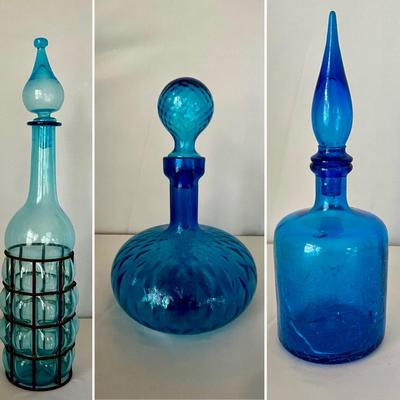 Empoli-Style Diamond Cut Decanter & Genie Decanter Plus More (B1-RG)