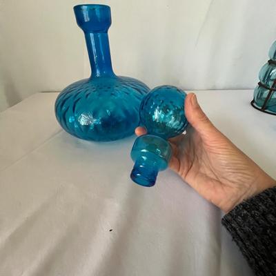 Empoli-Style Diamond Cut Decanter & Genie Decanter Plus More (B1-RG)