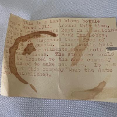 Grove Park Inn & More Antique Glass Medicine Bottles (B1-RG)